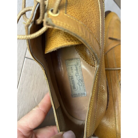 Mauri City Slicker Italy Men Dress Shoes Oxfords Derby Lace Up Cognac Leather 10 main image 4